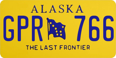 AK license plate GPR766
