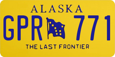 AK license plate GPR771