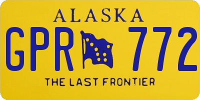 AK license plate GPR772