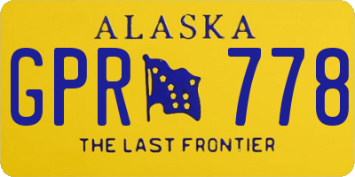 AK license plate GPR778