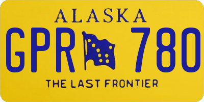 AK license plate GPR780