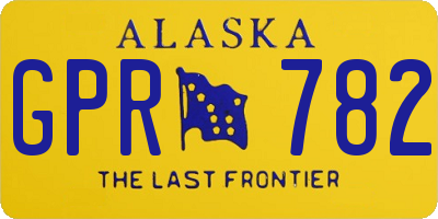AK license plate GPR782