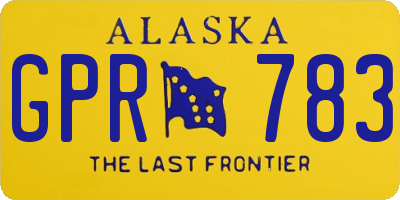 AK license plate GPR783