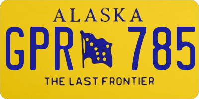 AK license plate GPR785