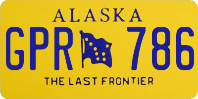 AK license plate GPR786