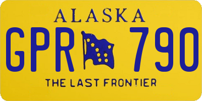 AK license plate GPR790