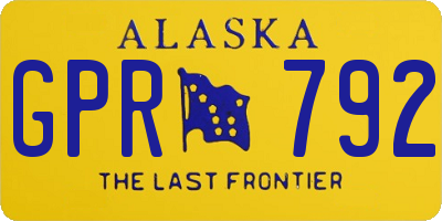 AK license plate GPR792