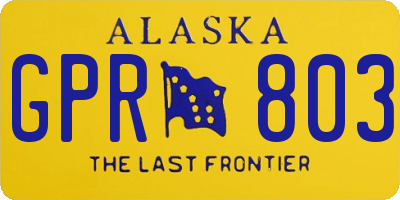 AK license plate GPR803