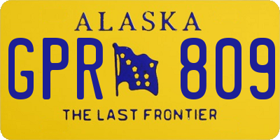 AK license plate GPR809