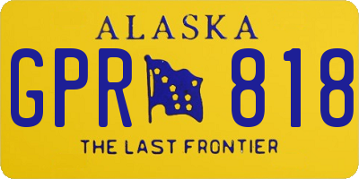 AK license plate GPR818
