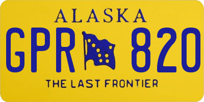 AK license plate GPR820