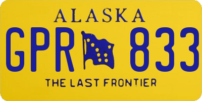 AK license plate GPR833