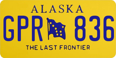 AK license plate GPR836