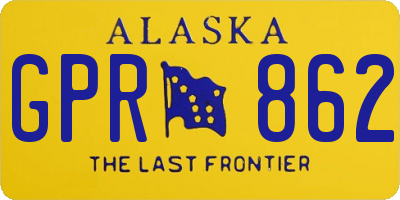 AK license plate GPR862