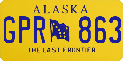 AK license plate GPR863