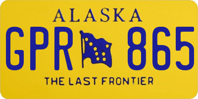 AK license plate GPR865