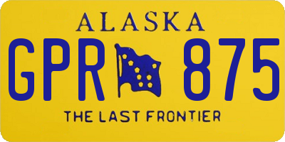 AK license plate GPR875