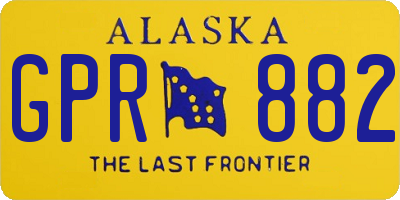 AK license plate GPR882