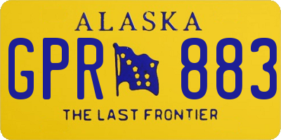 AK license plate GPR883