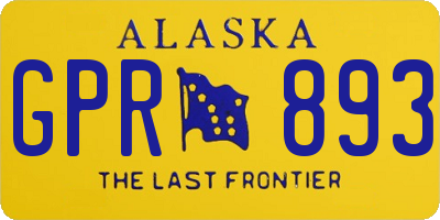 AK license plate GPR893