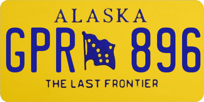 AK license plate GPR896