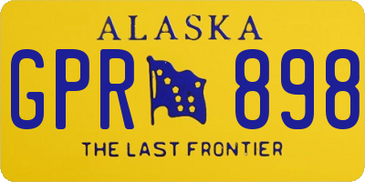 AK license plate GPR898