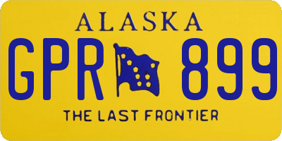 AK license plate GPR899