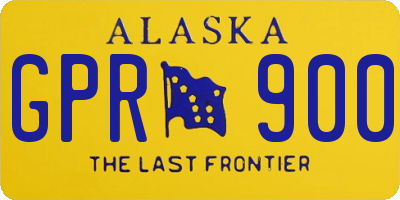 AK license plate GPR900