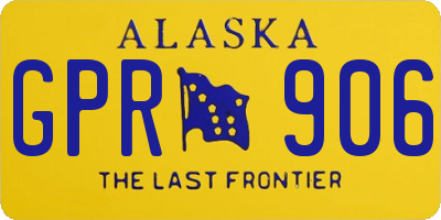 AK license plate GPR906