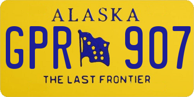 AK license plate GPR907