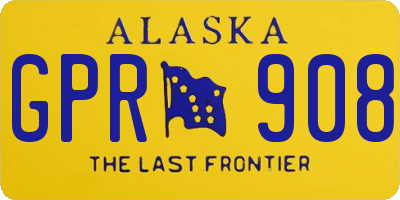 AK license plate GPR908