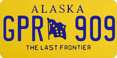AK license plate GPR909