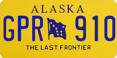 AK license plate GPR910