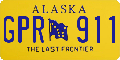 AK license plate GPR911