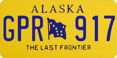 AK license plate GPR917