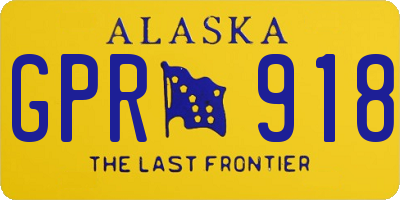 AK license plate GPR918