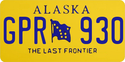 AK license plate GPR930