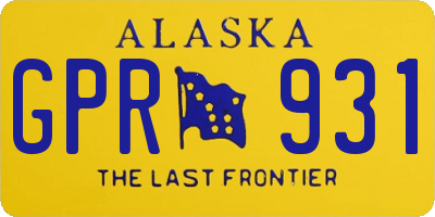 AK license plate GPR931