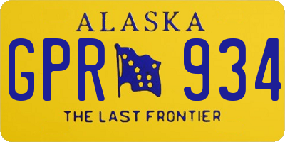 AK license plate GPR934