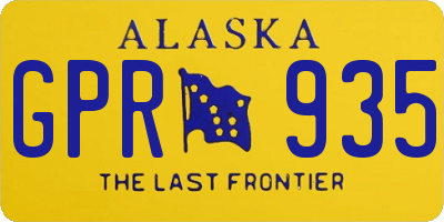 AK license plate GPR935