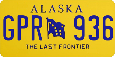 AK license plate GPR936