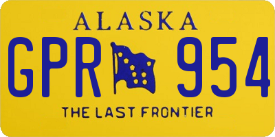 AK license plate GPR954