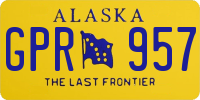 AK license plate GPR957