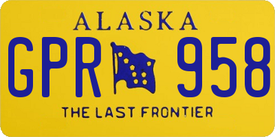 AK license plate GPR958