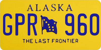 AK license plate GPR960