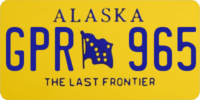AK license plate GPR965