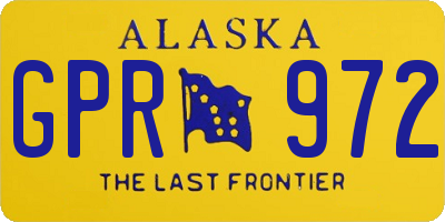 AK license plate GPR972