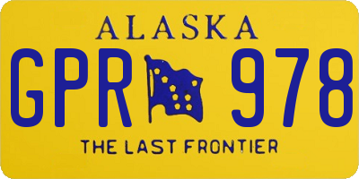 AK license plate GPR978