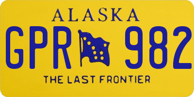 AK license plate GPR982