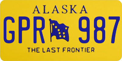 AK license plate GPR987